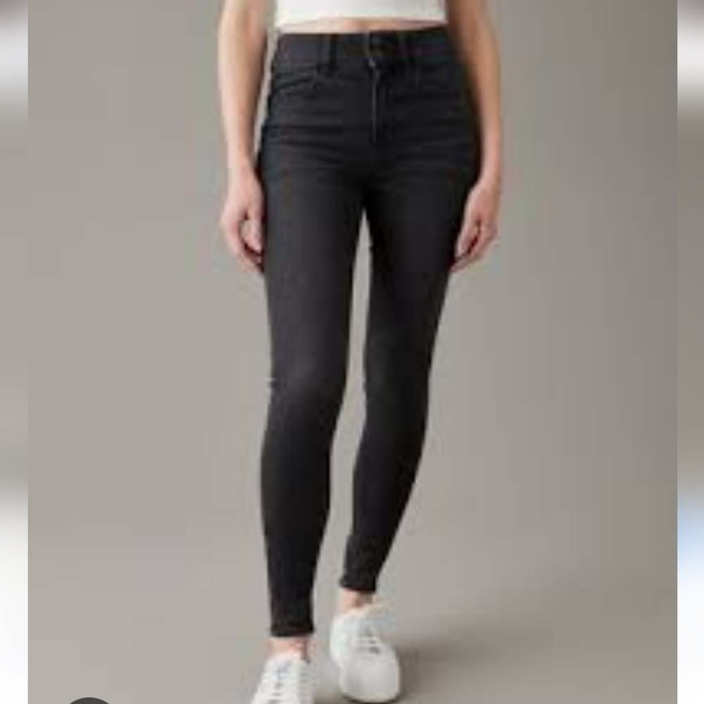 American Eagle The Dream Jean Super High Rise Jegging Black